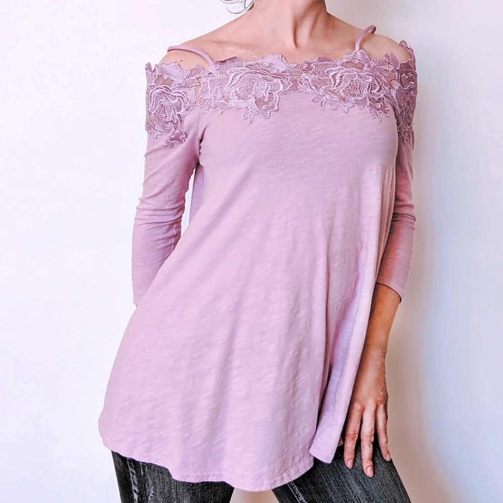 Meadow Rue off shoulder lace top S